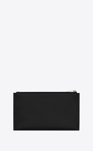 Bill clutch in grain de poudre embossed leather